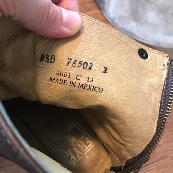 Frye Melissa button zip short ankle boot brown 8.5 - Picture 7 of 7